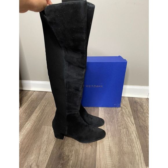 STUART WEITZMAN Gillian Suede Knee-High Boots - Picture 2 of 6